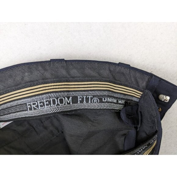 VINTAGE MEN'S BLUE FLAT FRONT DRESS / WORK PANTS - SIZE 31x29 - FECHHEIMER - Picture 8 of 15